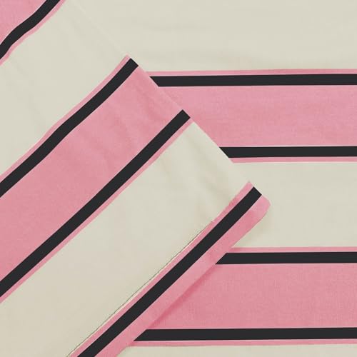 Womens Summer Tops 2025 Striped Color Block Short Sleeve T-Shirts Teen Girls Crewneck Casual Loose Basic Tee Blouses4