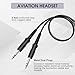 Pdflie Passive Noise Cancelling Pilot Headphones for Flight School Student, Dual GA Plug, PNR General Aviation Headsets for Pilots, Mono and Stereo, with MP3 Input
