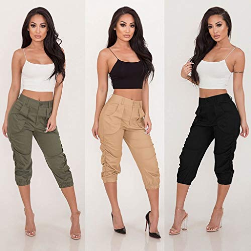 Capri Pants For Women Plus Size Casual Summer Cargo Capris Lightweight Outdoor Athletic Sweatpants Loose Stretch Cropped #TOP5