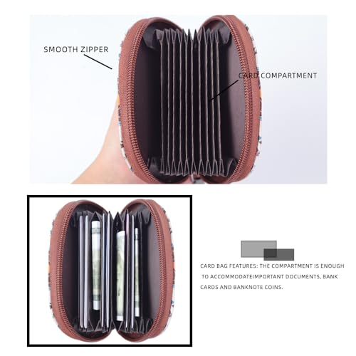 Bohemian Mini Wallet And Card Holder Stylish Retro Coin Purse For Women (Beige)3