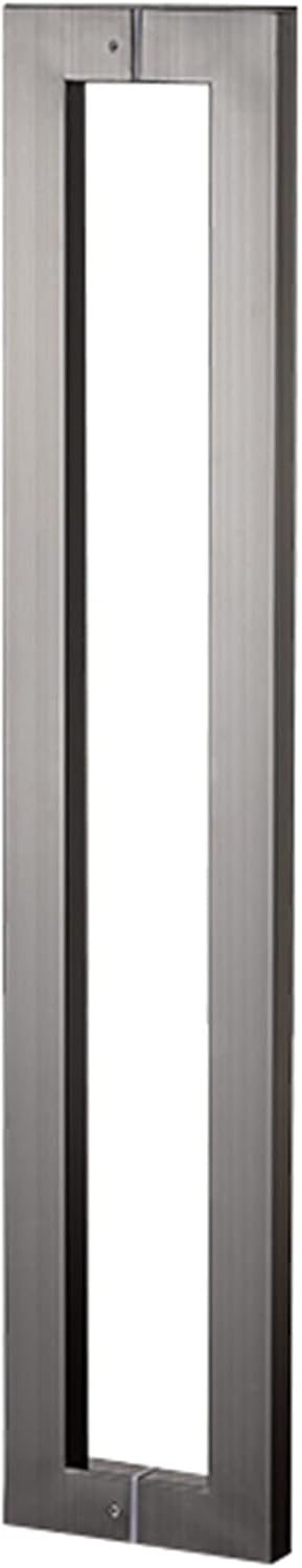 Gate Pull Handles,Modern Square Barn Door Handle Hardware for Garage Bar Shed Warehouse Door,Mirror or Matte Finshed (Color : Black#1,Size : Length 80cm(31.5in))