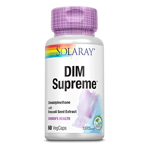 Solaray DIM Supreme 100mg | Menopause & Estrogen Metabolism Supplement with Broccoli Seed Extract | 60 VegCaps