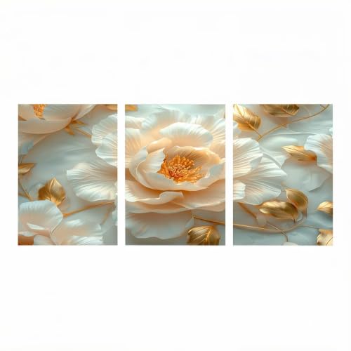 Kit Broderie Diamant Adulte Plein : Lot de 3 diamond painting fleur 30x45cm pour se relaxer chez soi