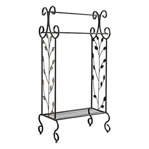 Kbdesignsfreestanding3tiermetaltowelrackstandwithstorageshelfblackgold Urban Country Home Decor Kb designs freestanding 3 tier metal towel rack stand with storage shelf blackgold urban country home decor