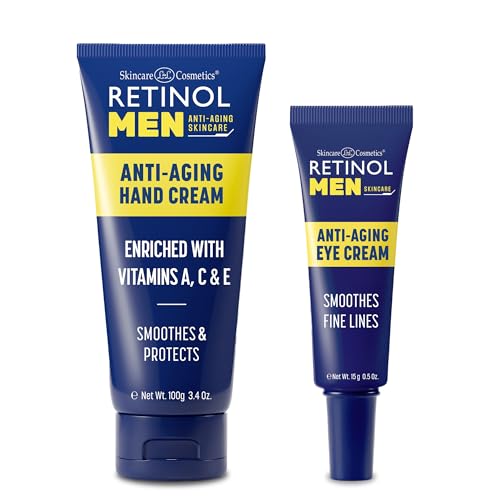 Retinol Men Anti-Aging Hand Cream For Younger Looking Hands Men Eye Cream Reduces Puffiness & Dark Circles cover