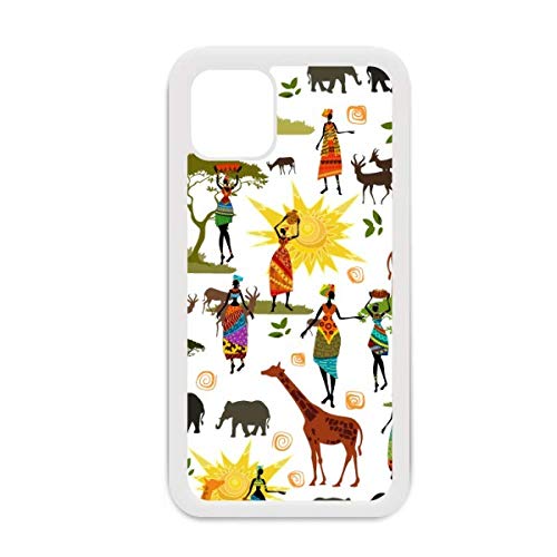 Coque iPhone 12 Pro Max African Savanna design ethnique chic femme noire et animaux de la savane