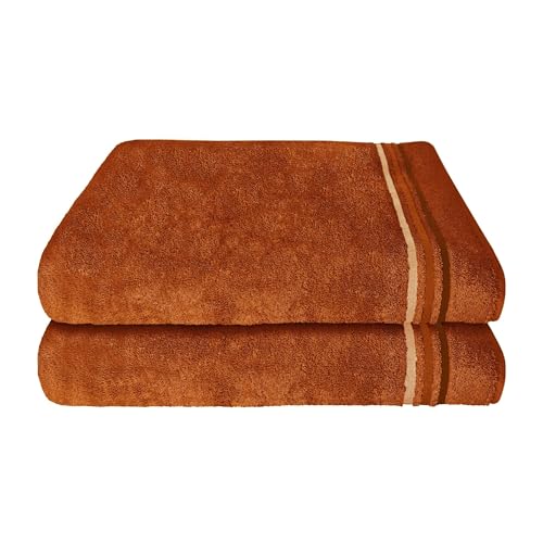 Schiesser Duschtuchset Skyline Color - 2-teilig - 70 x 140 cm - Terrakotta