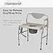 Homecraft Deluxe Bariatric Drop Arm Commode, 1000 Pound Weight Capacity, Adjustable Height Bedside or Over-the-Toilet Commode, Designed for Patients Who Struggle with Obesity, Easy-to-Assemble