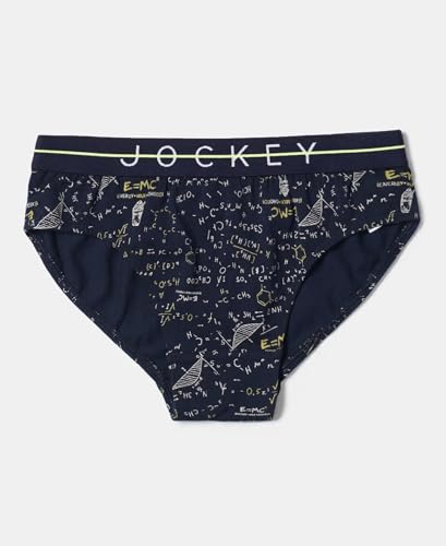 Image of Jockey NB01 Boy's Super Combed Cotton Elastane Stretch Printed Brief with Ultrasoft Waistband (Pack of 2)