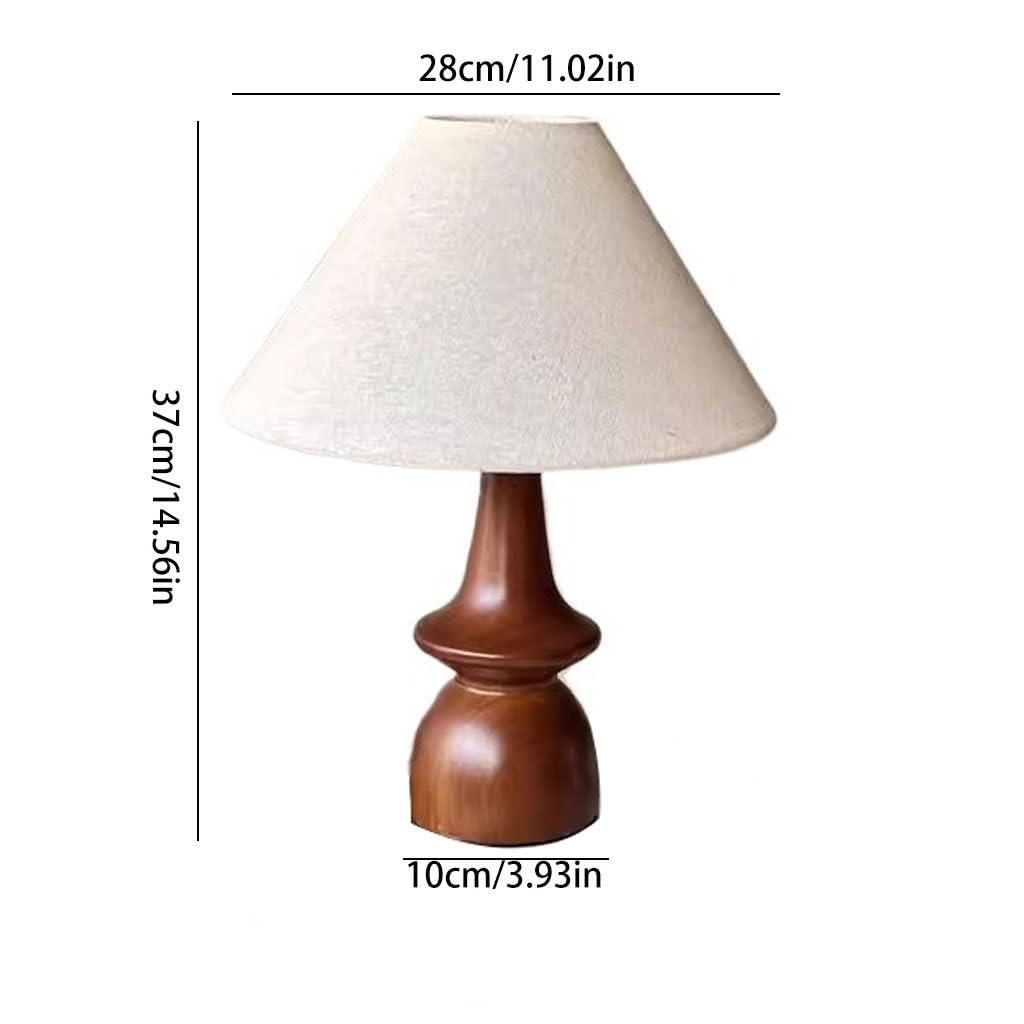 Lampka nocna dekoracyjna lampa stołowa kreatywna prosta z tkaniny z litego drewna atmosfera salonu nocna sypialnia retro nowoczesna lampa dekoracyjna dla Zuhause