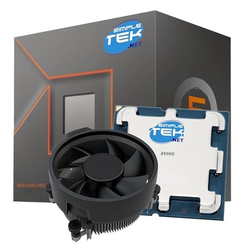 CPU 8500G de 6 nucleos con graficos integrados de alto rendimiento y disipador AM5 Simpletek
