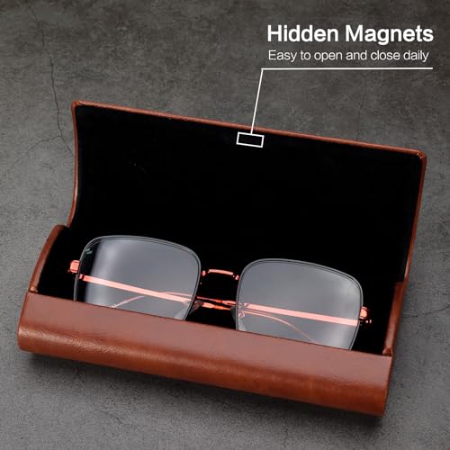 Image of Vemiss Hard Shell Eyeglass Cases, Lightweight Portable Glasses Case for Women Men
