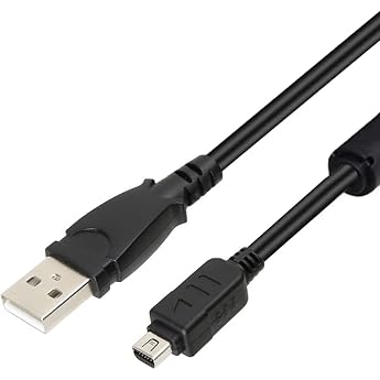 12 Pin USB Data Cable USB Data Transfer and Charging Cable CB-USB5 USB6 USB8 for Olympus Tough TG-830 TG-630 TG-860 TG-870 & C Series C-170 C-180 C-480 C-500 Pen-E Series Travel Series