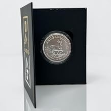 Magnetic Lid Display Gift Box with 1 oz South African Silver Krugerrand | Keepsake, Memento or Souvenir
