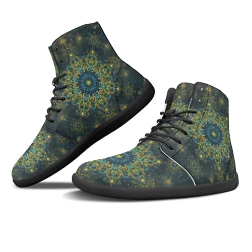 Image of Binienty Zero Drop Sole Barefoot Men's Women's PU Leather Flat Minimalist Barefoot Sneakers Athletic Shoes Waterproof
