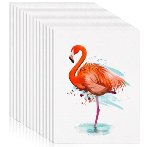 Image of 120 Sheets Watercolor Paper 9 x 12, 140 lb /300 GSM Cold Press Watercolor Paper Bulk White Water Color Paper for Kids Child Students Adults Artists Drawing