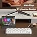 MageGee Typewriter Style 60 Percent Keyboard, Life Waterproof Gaming Keyboard with RGB Backlit Small Compact Portable 60% Keyboards (Milky White)
