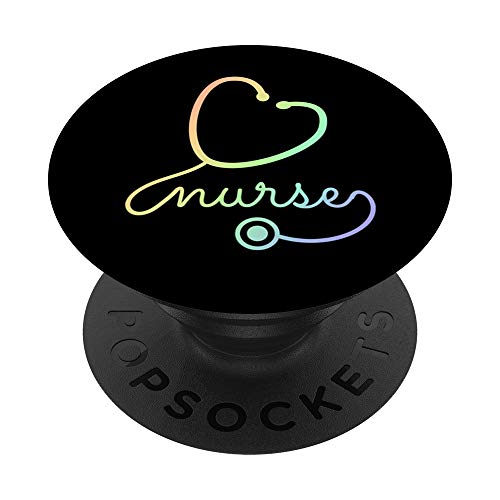 Nurse Stethoscope RN PopSockets PopGrip: Swappable Grip for Phones & Tablets