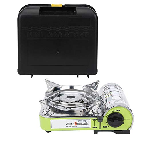 Vbest life Estufa de Gas portátil Quemador Horno de Casete para Acampar A Prueba de Viento para Acampar al Aire Libre Picnic Barbacoa MS-8000