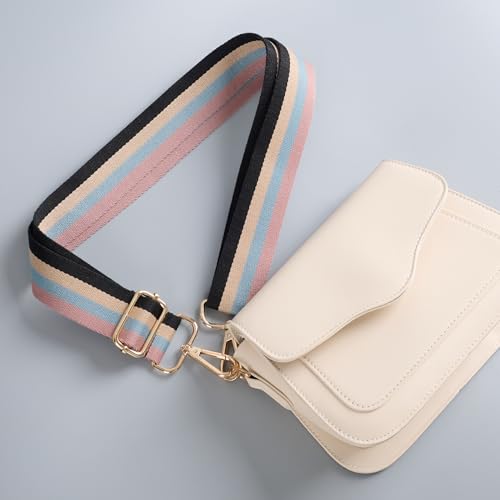 Image of chushui Woven Stripe Purse Straps,Replacement Crossbody Wide Shoulder Adjustable Strap for Bag Handbags