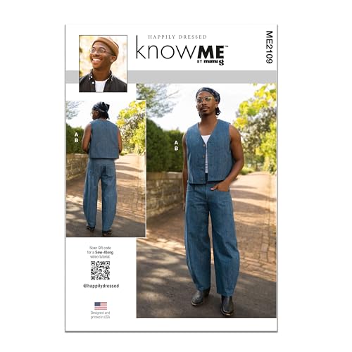 KNOW ME Happily Dressed AA Patrons de couture ME2109AA pour gilet et pantalon pour homme (34-36-38-40-42)