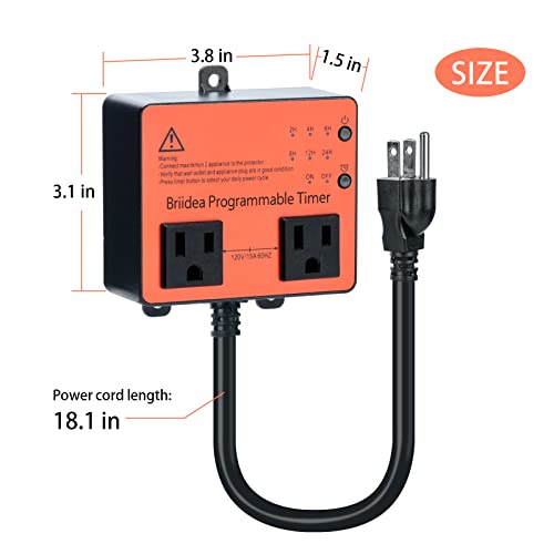 Above Ground Pool Timer, Briidea Smart Pool Timer with OneButton Operation, for Swimming Pools