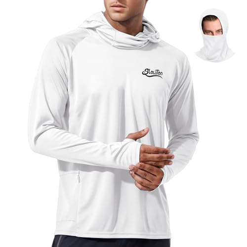 Opiniones de Ropa de natación con protección solar disponible en línea. 48 WOTOW Camiseta con Capucha para Hombre, Protección UPF 50+ Secado Rápido Playera de Manga Larga, Transpirable Rashguard con Aberturas para Los Pulgares, Ideal para Pesca Correr...