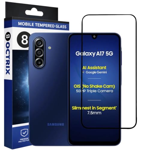 Image of Premium Tempered Glass Screen Protector Compatible for Samsung Galaxy A17 5G with Edge to Edge Coverage - Case Friendly, Anti-Scratch & Bubble-Free Installation Kit (Pack Of 1)