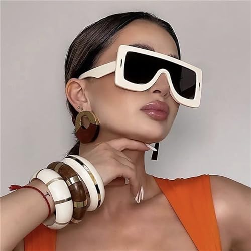 HMRGLMIE-Large Frame Connected Glasses Female Sunglasses Cyberpunk UV Resistant Eyeglasses2
