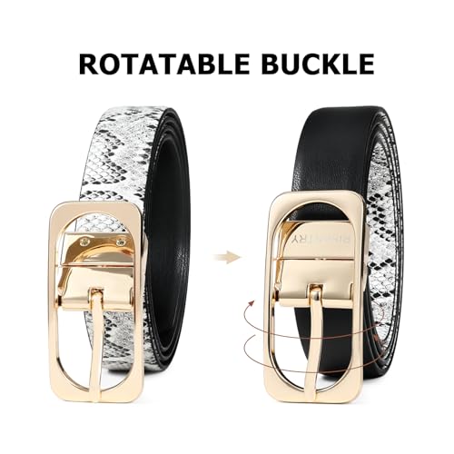 Women's Belt - Thin Gold Buckle Dress Belt for Dresses | Stretchable Waist Belt for Jeans & Skirts2