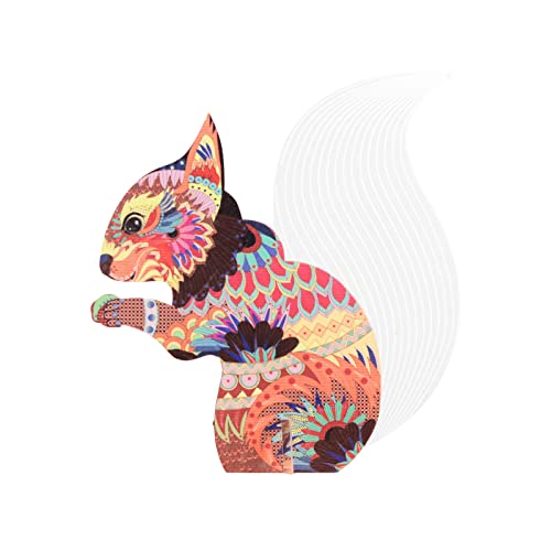 SHENGTIAN 3D Papagei Eichhörnchen Pelikane Holz Tiere Dekoration (Eichhörnchen) Cover