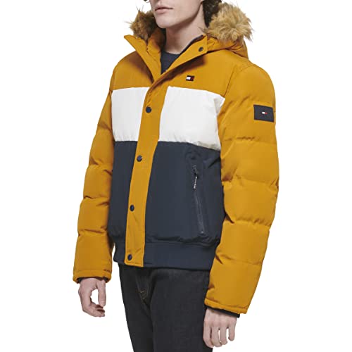 Image of Tommy Hilfiger Men's Arctic Cloth Quilted Snorkel Bomber Jacket (Standard and Big & Tall)