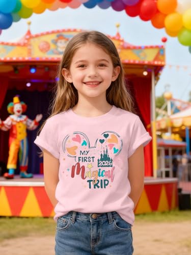 Image of Magical Shirts for Girls Animal Kingdom Shirt Kid Magic Princess T Shirt Castle Graphic Tees Summer Short Sleeve Tops