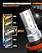 SEALIGHT H11 H16 LED Fog Light Bulb, Real 1:1 Mini Size, 6500K Cool White H8 LED Fog Lights For Cars,Trucks,SUV, H11 Fog Bulb 400% Brightness With Strong Penetration, 3 Mins Plug-N-Play, Pack of 2