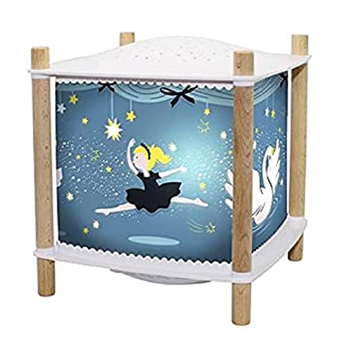 TROUSSELIER - Ballerines - Veilleuse - Lanterne ReVOLUTION 2.0 - Cadeau Enfant - Projecteur d’Etoiles Musical - Musique & Histoires du soir en Streaming - Détecte les Pleurs - Rechargeable
