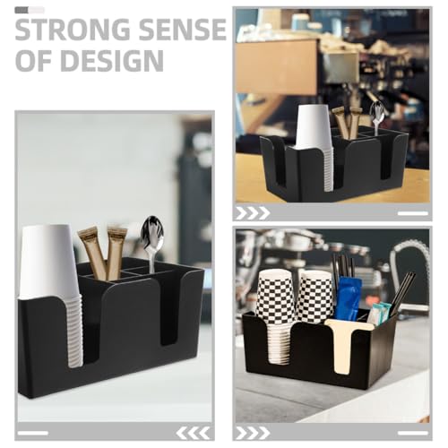 Boîtes de rangement café et thé en PP noir SHINEOFI pour sachets et accessoires - 8