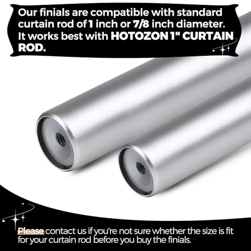 Hotozon TP23013 2 Pack Bling Twisted Translucent Finials With Foils, Decorative Window Treatment Finials For 1 Or 7/8 Inch Curtain Rods, Silver thumb #5