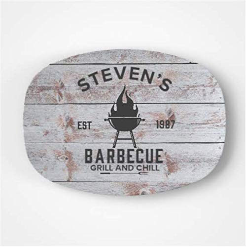 Harper LivingstonBBQ Grill + Chill Light Wood | Fathers Day | Personalized | Dad | Gift Idea | Microwave Safe | DecoWare™
