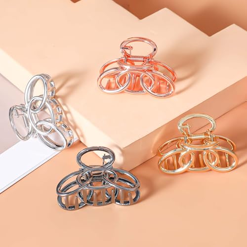 Pinzas metálicas para cabello, paquete 4 piezas doradas miniatura 7