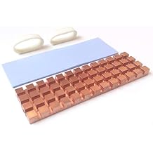 Easycargo M.2 2280 SSD Heatsink Kit, Cooler Heat Sink + Silicone Based Thermal Pad for Cooling M.2 SSD, NGFF SSD, NVME SSD, SSD70mmx20mm Copper 1-Pack 4mm