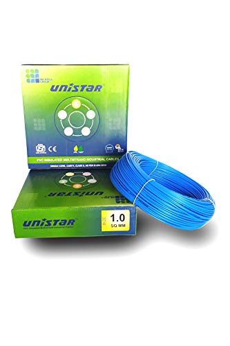 Image of UNISTAR Universal Make 1 sqmm FR PVC Wire (Blue)