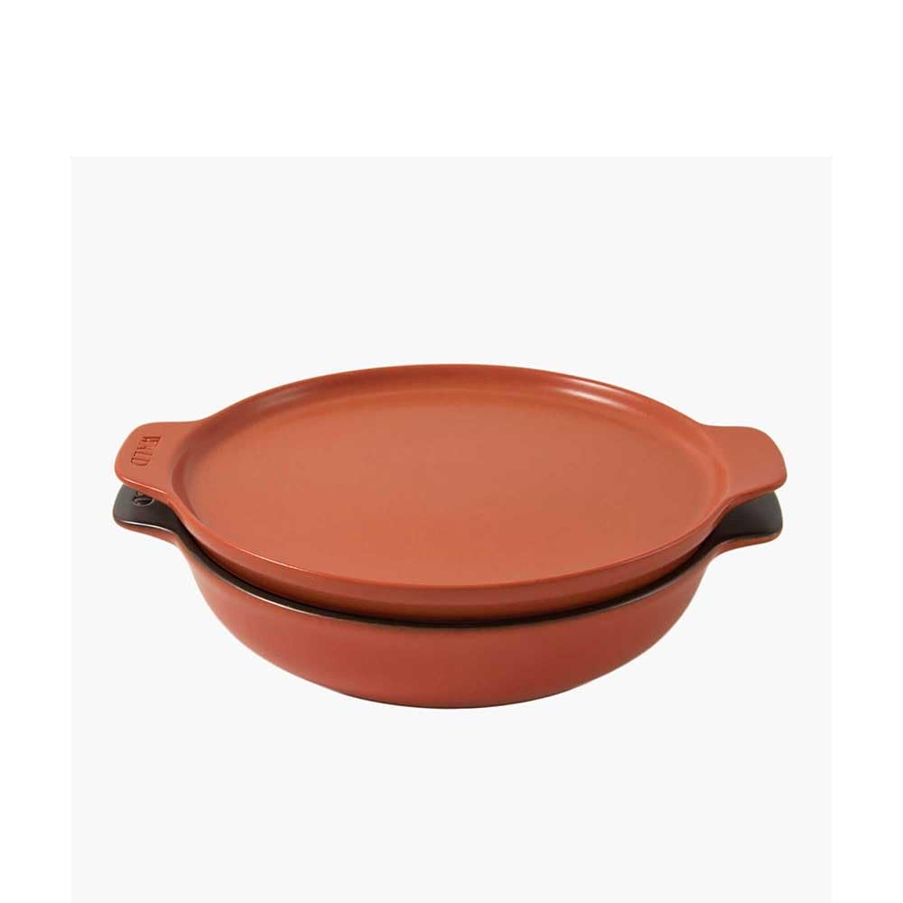 Wald Zestaw 2 talerzy ceramicznych Dolce & Salato - Patelnia z pokrywką w kształcie talerza do tradycyjnego gotowania idealny do aperitifów i deserów, patelnia Ø cm 26 x 31,5 x 6 - talerz Ø cm 26 x 31