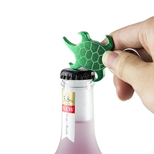 Swatom Turtle Aluminum Alloy Bottle Opener Keychain Creative Gifts Accessories (6, Green Turtle) #TOP6