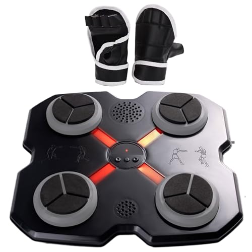 Máquina de boxeo musical – Juguete de boxeo electrónico, sensores reactivos portátiles, diseño compacto y robusto | Actividad de coordinación ojo a mano atractiva para el entrenamiento de juego en