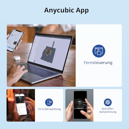 Anycubic Kobra S1 3D-Drucker, 600mm/s Hochgeschwindigkeitsdruck, 320°C Hotend mit Abnehmbarer Düse, CoreXY-Struktur, Druckgröße 250 x 250 x 250 mm