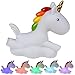 Produktbild OOTB Kunststoff-Nachtlicht, Einhorn mit farbwechselnder LED (inklusiv Batterie), Weiß, 14.7 x 7 x 13.3 cm