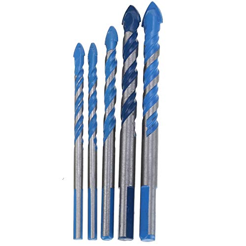 Brocas de perforación de 5 piezas: 6 mm, 8 mm, 10 mm y 12 mm, recubiertas con titanio, para taladro eléctrico e impacto, para metal, carpintería y trabajos manuales miniatura 3