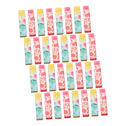 Abaodam 32 Mini Gomas de Borrar Forma de Corazón para Paquete de 32 Piezas en Colores Rojo y Amarillo Borradores de Aula Ergonómicos y Originales para Material Escolar y Regalos de San