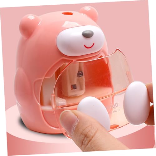 TOGEVAL 可愛いカートゥーン小熊電動筆削り器 用ポータブル全自動シャープナー 素材使用 誕生日や入学祝いに ランダムカラ ランダムカラー