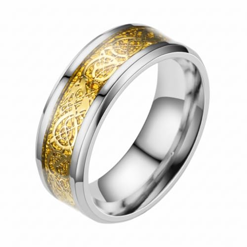 Men's Tungsten Steel Ring, Interwoven Pattern, Size 7